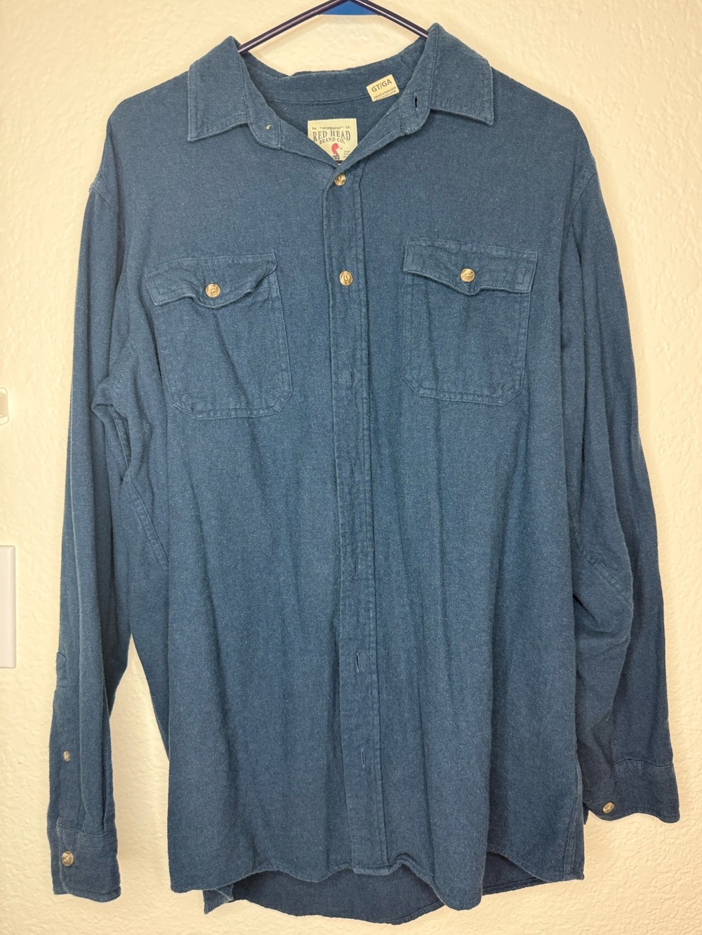 RedHead Men's Indigo Button-Up Casual Shirt